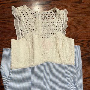 Lilly Pulitzer Maya Shift Coastal Blue Seersucker Dress Size 8